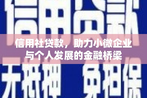 港闸信用社贷款，助力小微企业与个人发展的金融桥梁