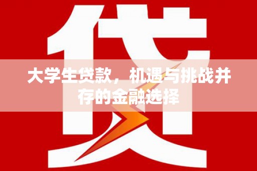 港闸大学生贷款，机遇与挑战并存的金融选择