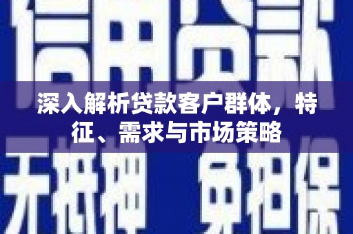 港闸深入解析贷款客户群体，特征、需求与市场策略