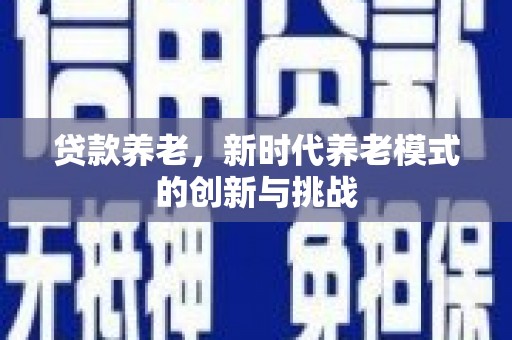 港闸贷款养老，新时代养老模式的创新与挑战