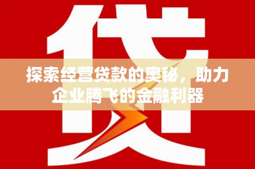港闸探索经营贷款的奥秘，助力企业腾飞的金融利器