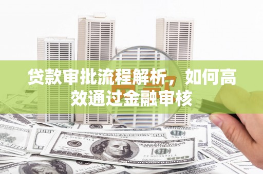 港闸贷款审批流程解析，如何高效通过金融审核
