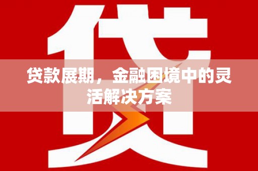 港闸贷款展期，金融困境中的灵活解决方案