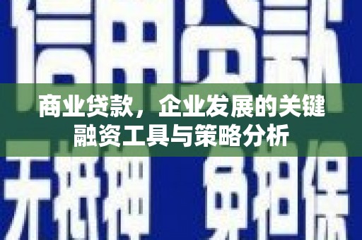 港闸商业贷款，企业发展的关键融资工具与策略分析