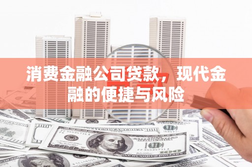 港闸消费金融公司贷款，现代金融的便捷与风险