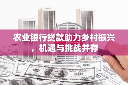 港闸农业银行贷款助力乡村振兴，机遇与挑战并存