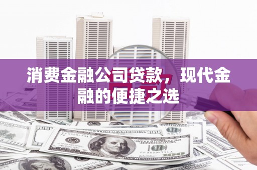 港闸消费金融公司贷款，现代金融的便捷之选
