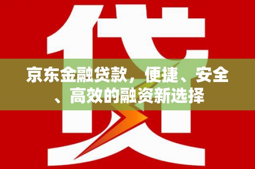 港闸京东金融贷款，便捷、安全、高效的融资新选择